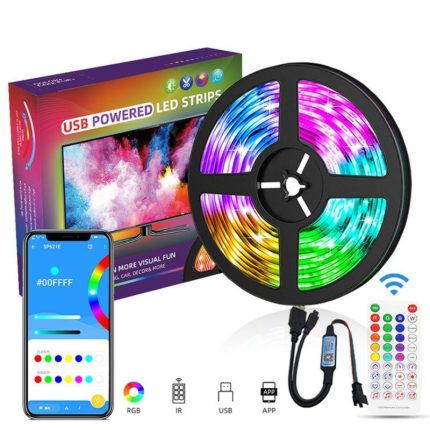 Music Sync Color Changing Flexible Rope Lights with Remote App Control 5050RGB Led Strips Lights for Party Home Decoration
