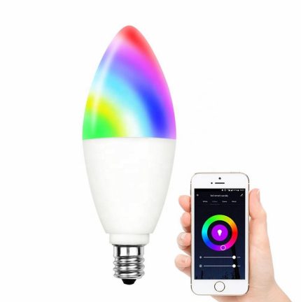 New Product 5w AC100v-240v Smart WIFI Color Dimmable LED Candle Bulb For Party