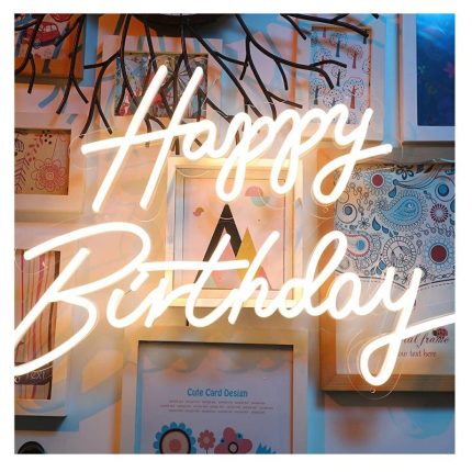 Custom High Quality Hot Selling Neon Sign Happy Birthday  Neon Sign For Party Birthday