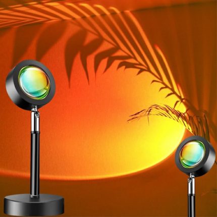 Rainbow Night Light Sunset Projection LED Desk RGB Lamp Sunset Lamp for Party Theme Bedroom Decoration