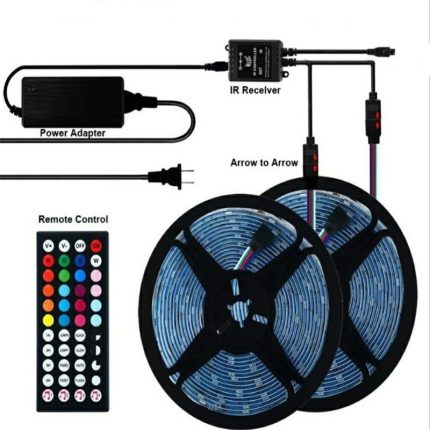 5-20M IP20 IP65 LED RGB Light Strips Music Sync Smart DIY Color Strip Lights Work with IR Remote and APP Control For Party Home
