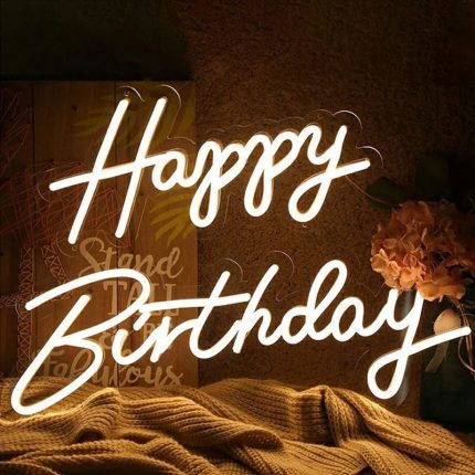 NO MOQ custom neon sign 12v happy birthday neon sign 7Colors difference neon light sign for party decoration
