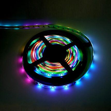 Digital rgb led strip CE approval 12v adaptor PU glued indoor use Led sourcing SMD5050 RGB color light strip for Party