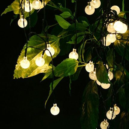 LED Solar 100 Lamp Beads Decorative Bubble Ball Globe String Lights for Party