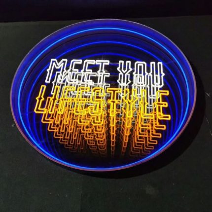 Free design 3D magic Infinite mirror custom led neon light signs for party events wedding wall decor