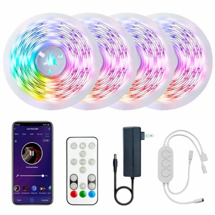 LED Strip Lights 16.4ft Smart Color Changing Light Strips with Remote Multicolor RGB LED Lights for Party Christmas Home Decor