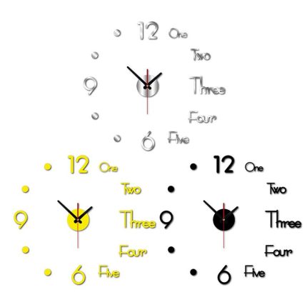 Large 3D Wall Sticker ClockModern Diy Acrylic Mirror Stickers Needle Design Silent Home Living Room Decor Quartz