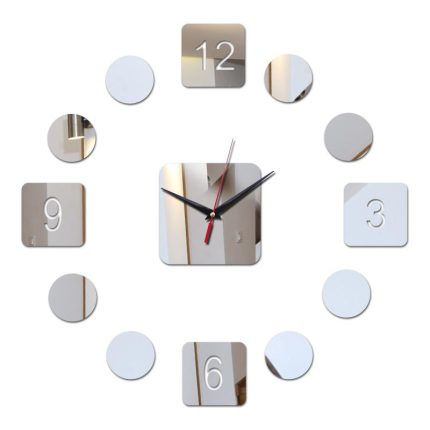top sale diy wall stickers clock modern furniture clocks acrylic mirror butterfly sticker  home decoration living room