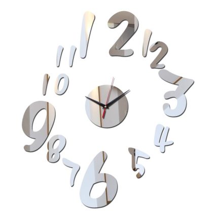 2019 top sale acrylic mirror stickers wall clock clocks home decor beautiful sofa background living room sticker