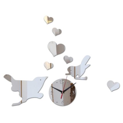 special offer diy mirror stickers Home Decoration Acrylic modern living room animal birds  3d wall clock clocks