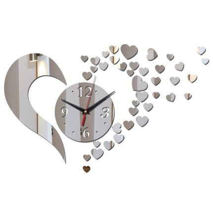 new hot Acrylic Mirror heart sticker home decor stickers sticker Modern Design Living Room sofa background pattern