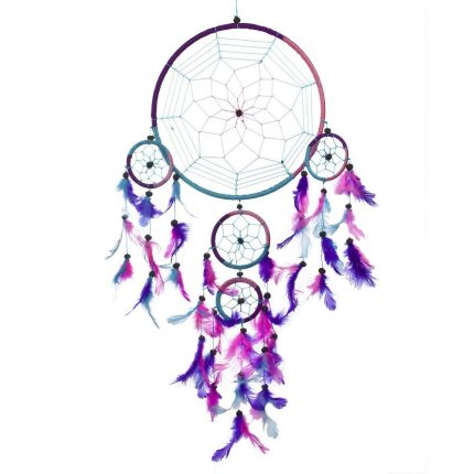 55cm Large Size Handmade Dream Catcher With Feathers Wall Hanging Ornament White onho de apanhador Decoration 18Sep