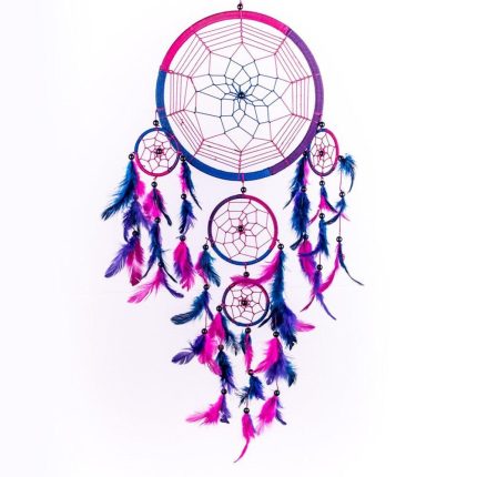 Handmade Colorful Dream Catcher Wind Chimes Indian Style Feather Pendant Dreamcatcher Creative Car Hanging Decoration 18Sep